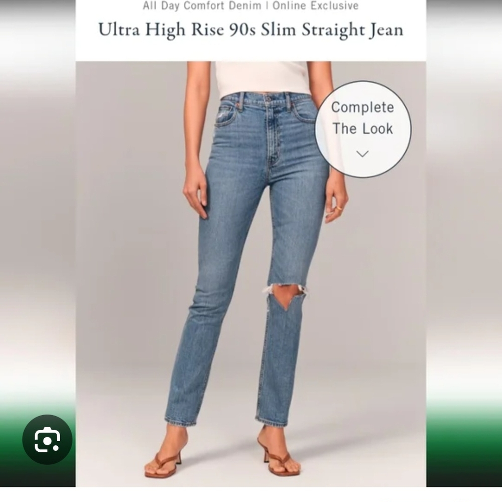 Abercrombie & Fitch Straight Leg Jeans - Classic Blue